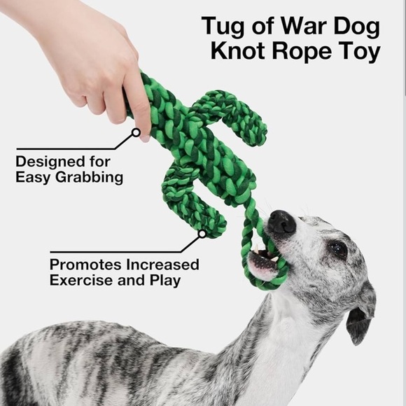 VETRESKA Dog Rope Toys,3 Pack Durable Tug of War Dog Toy  Rope Toy - Picture 3 of 9